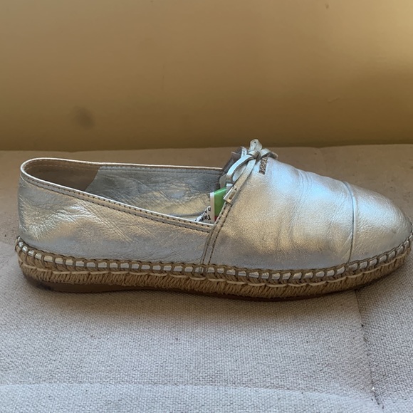 Prada Women's Espadrilles Silver Size 38/7.5 SB11 - Picture 13 of 16